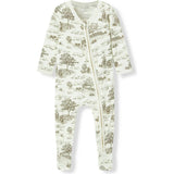 Country Toile Luxe Stretch Zipper Footed Romper
