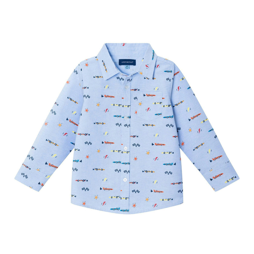 Kids Blue Chambray Buttondown Shirt