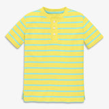 Kids heathered henley tee in stripe