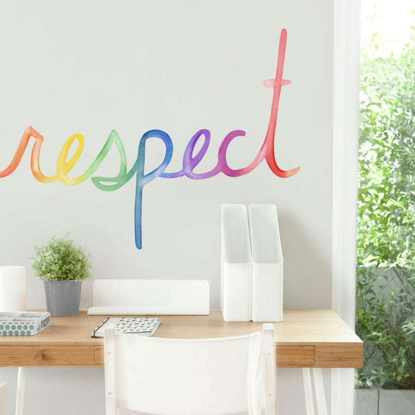 Watercolor Words • Respect • Peel-and-Stick Wall Decals