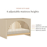 Moab 3-in-1 Convertible Crib in Taupe / Ash