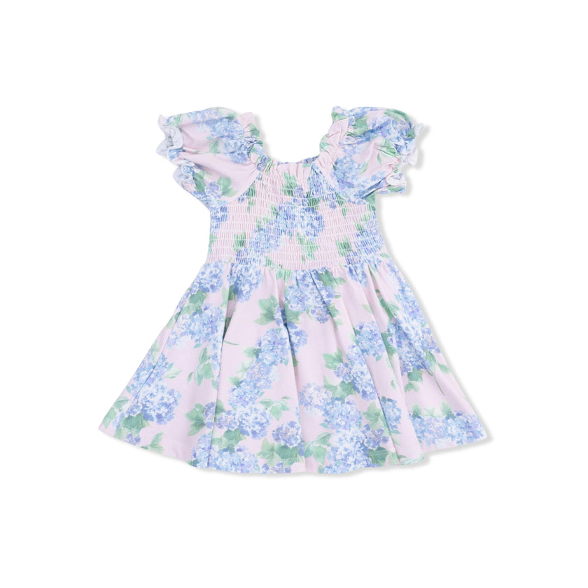 Hydrangeas - Smocked Twirly Dress and Bloomer