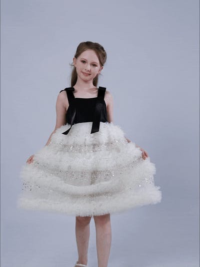 Black & Ivory Sophia Party Dress