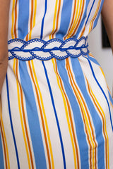 Jill Coastal Stripe Midi Dress