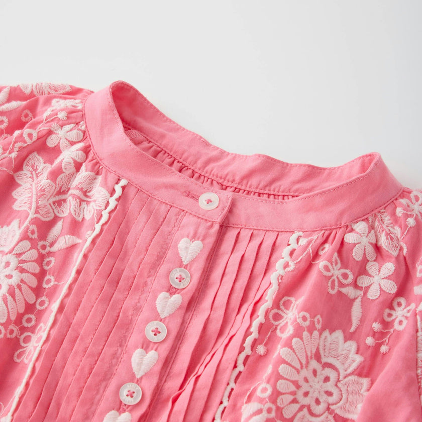 Selena Cotton Embroidered Romper