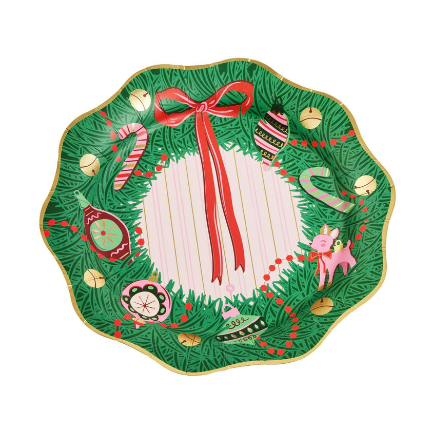 Packed Party Wreath 10 In Paper Plate Party Decor