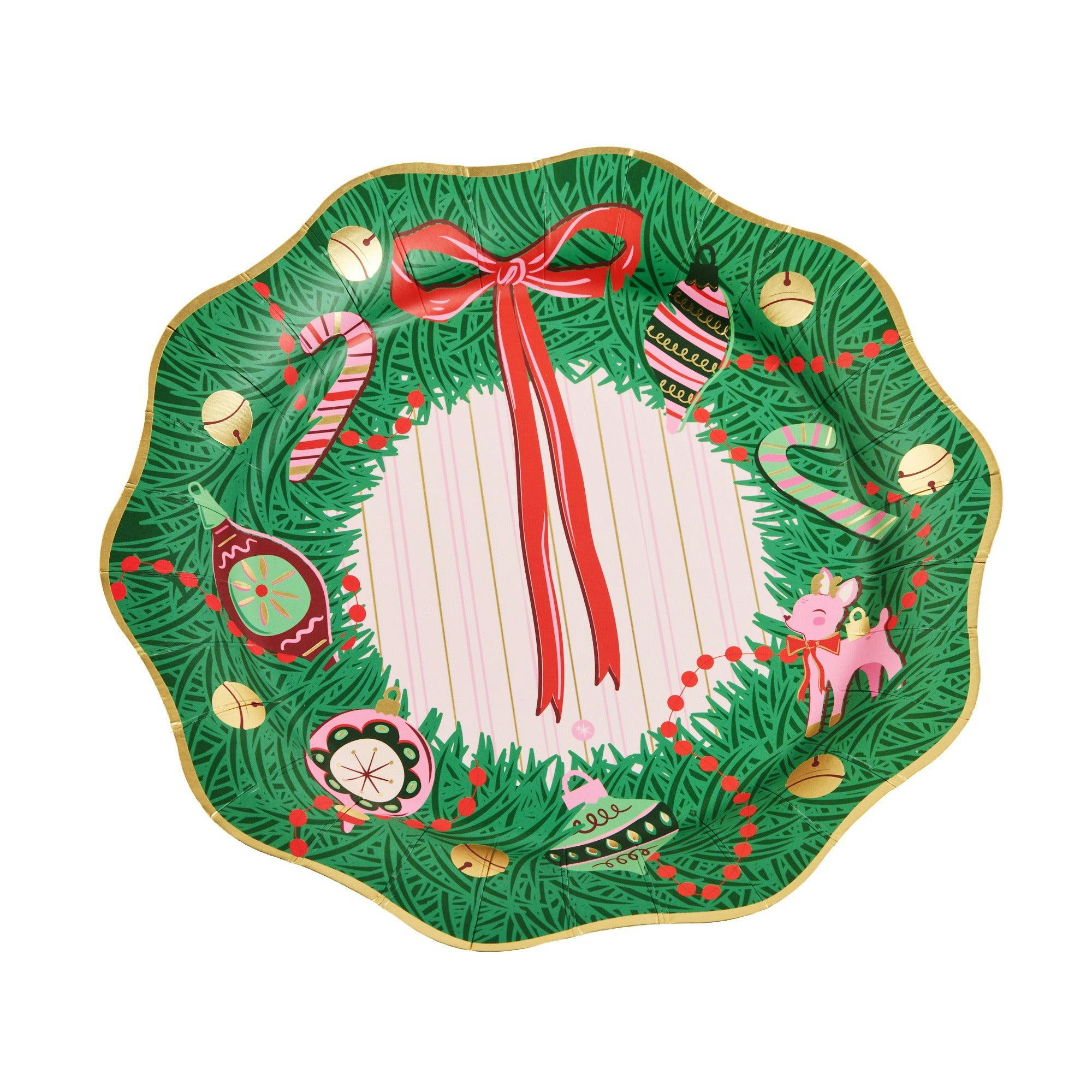 Packed Party Wreath 10 In Paper Plate Party Decor