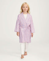 Kid's Twill Robe in Fleur Blush