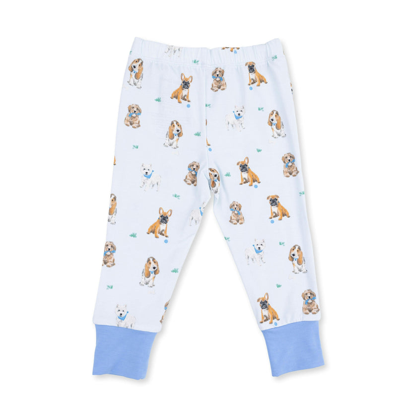 Bestie Dogs Blue - Short Sleeve Loungewear Set