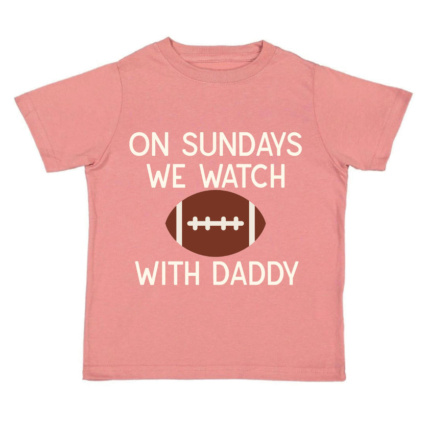 Football Sundays With Daddy Short Sleeve T-Shirt