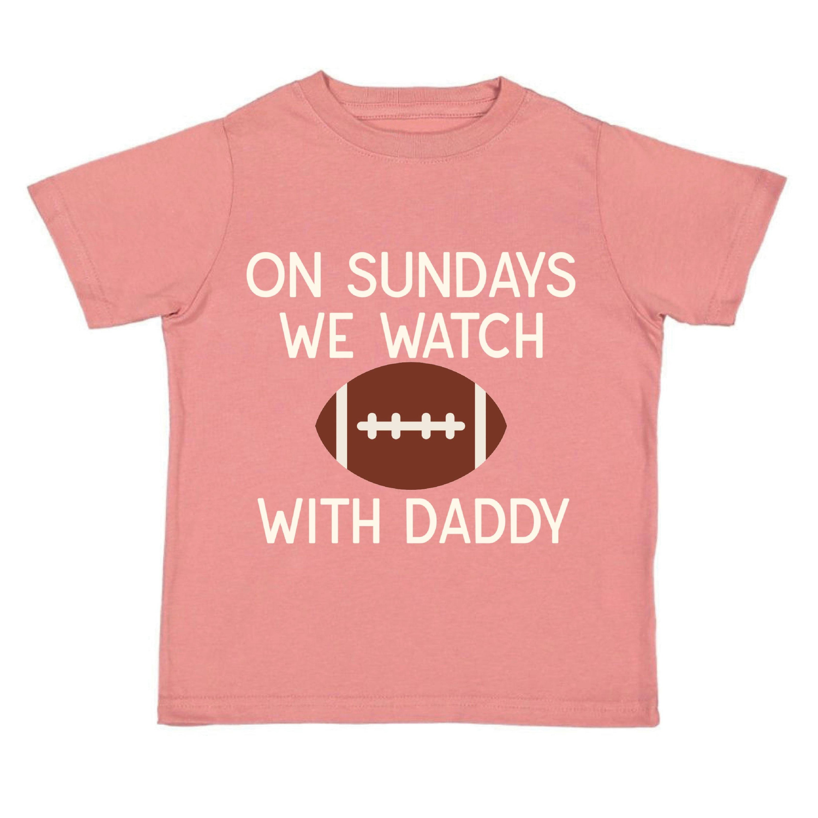 Football Sundays With Daddy Short Sleeve T-Shirt