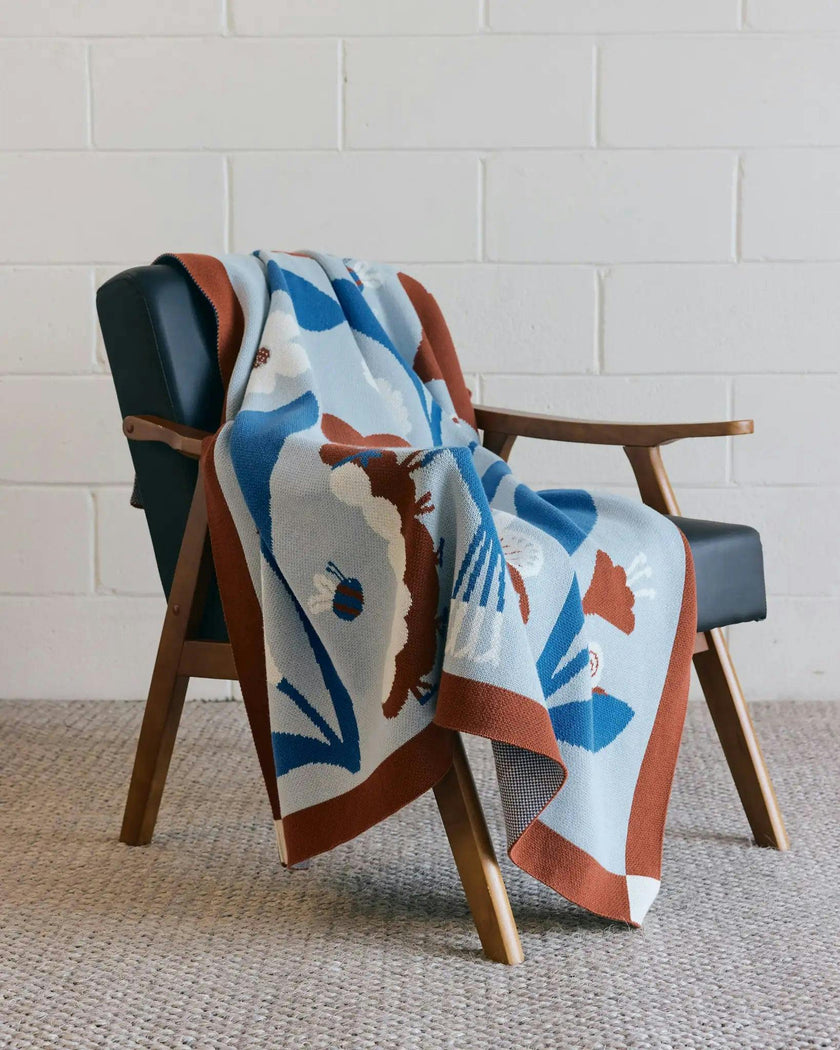 Bugs in Love Knit Blanket