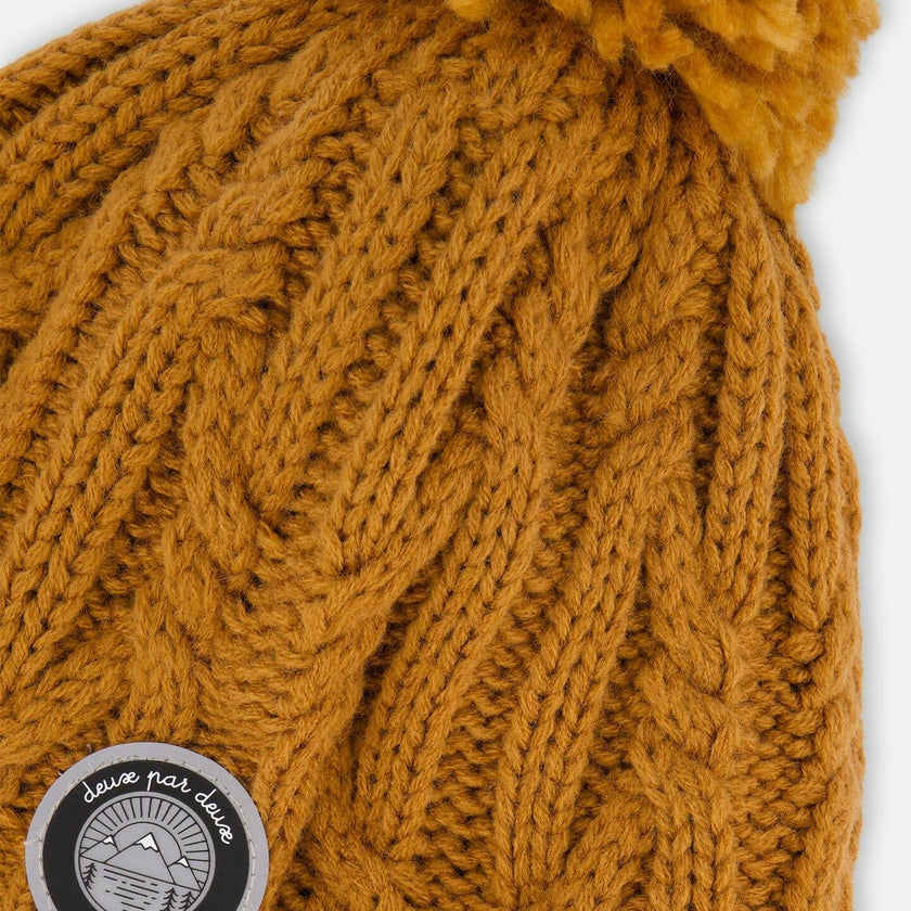 Lined Winter Hat with Pompom