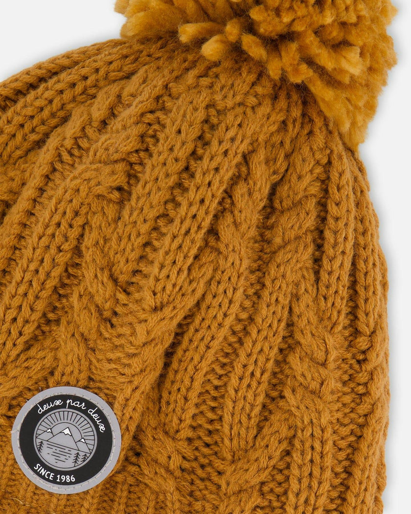 Lined Winter Hat with Pompom