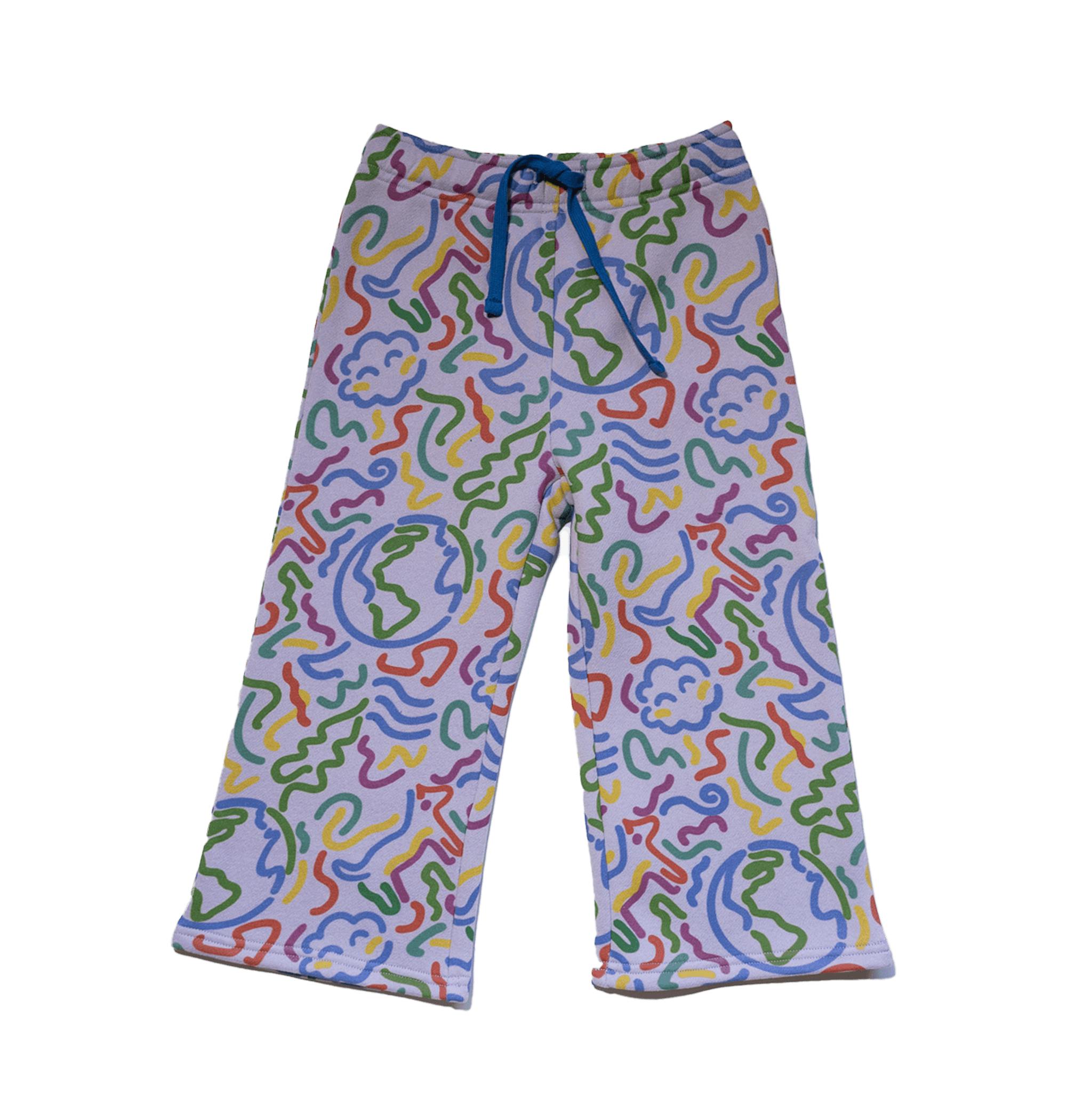 Riley Printed Drawstring Fleece Pant