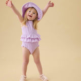 Frilled Swimsuit - Lilac