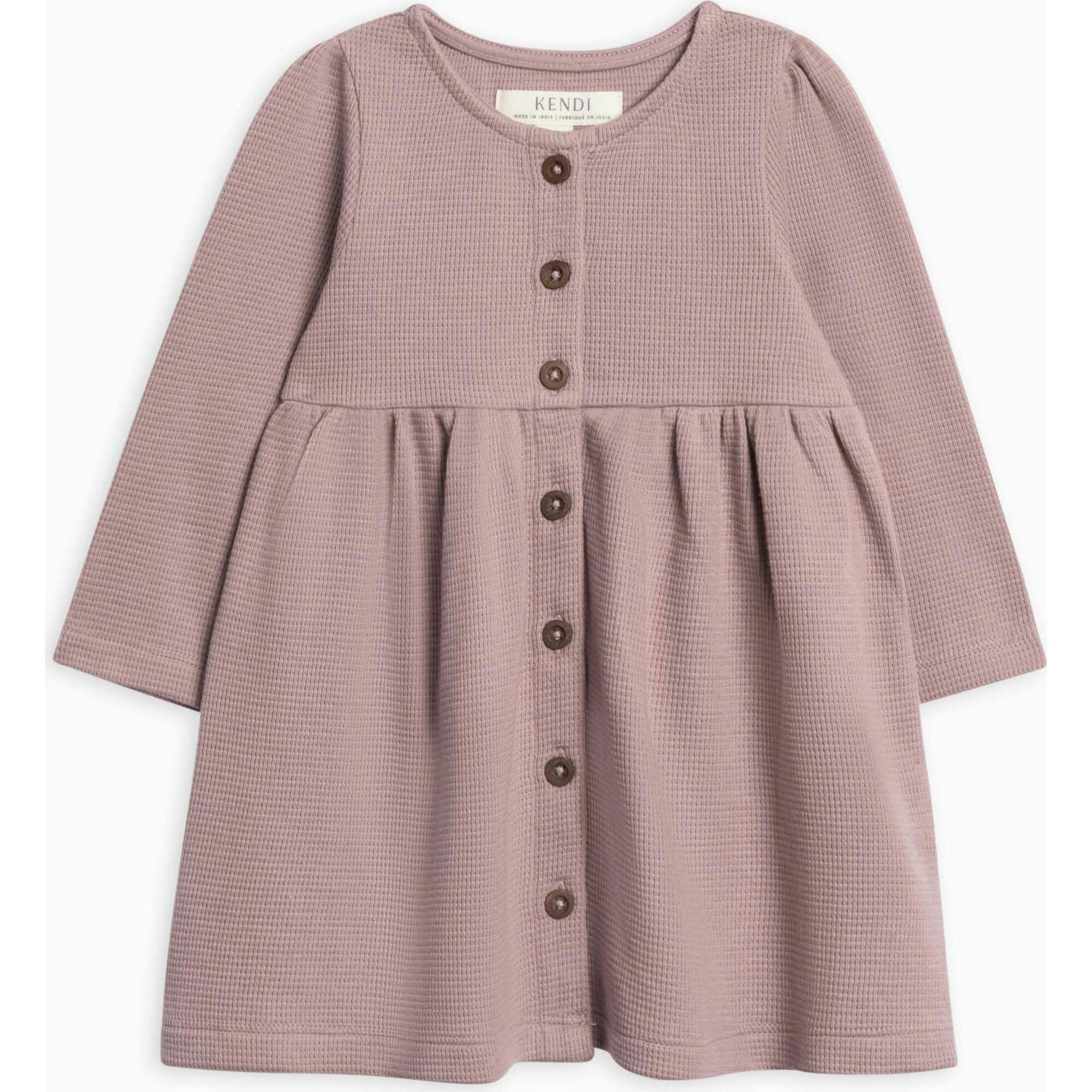 Arden Waffle Knit Button Front Dress