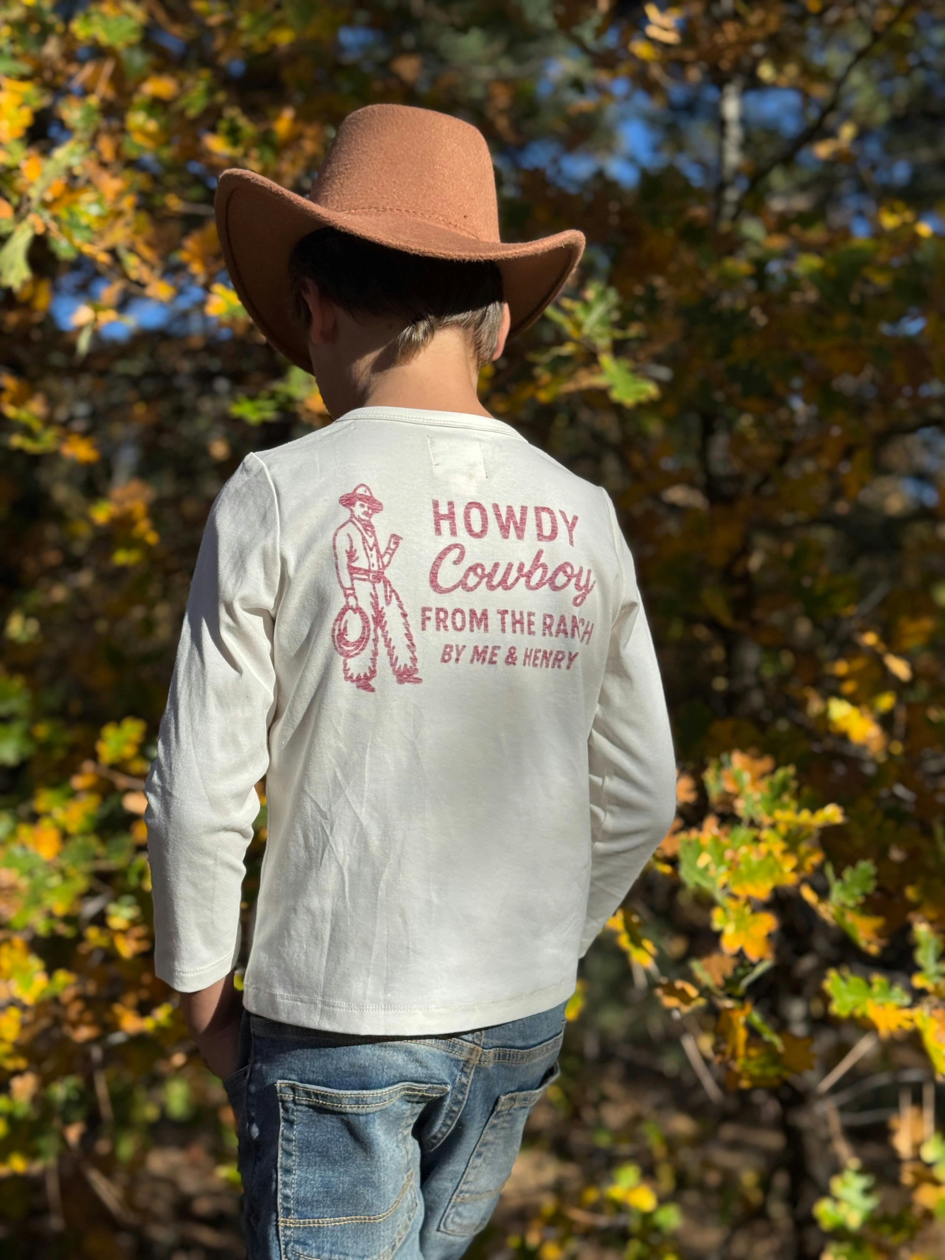 CHEROKEE Howdy Cowboy  Back Print Tee
