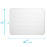 PopYum Silicone Drying Mat (12x16 in, 30x40 cm), Clear-Frosted