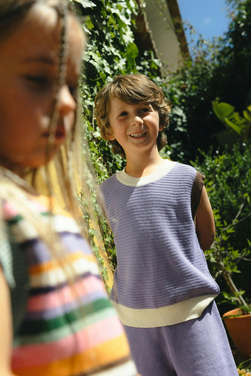 children's organic cotton shorts -  sunwashed lilac
