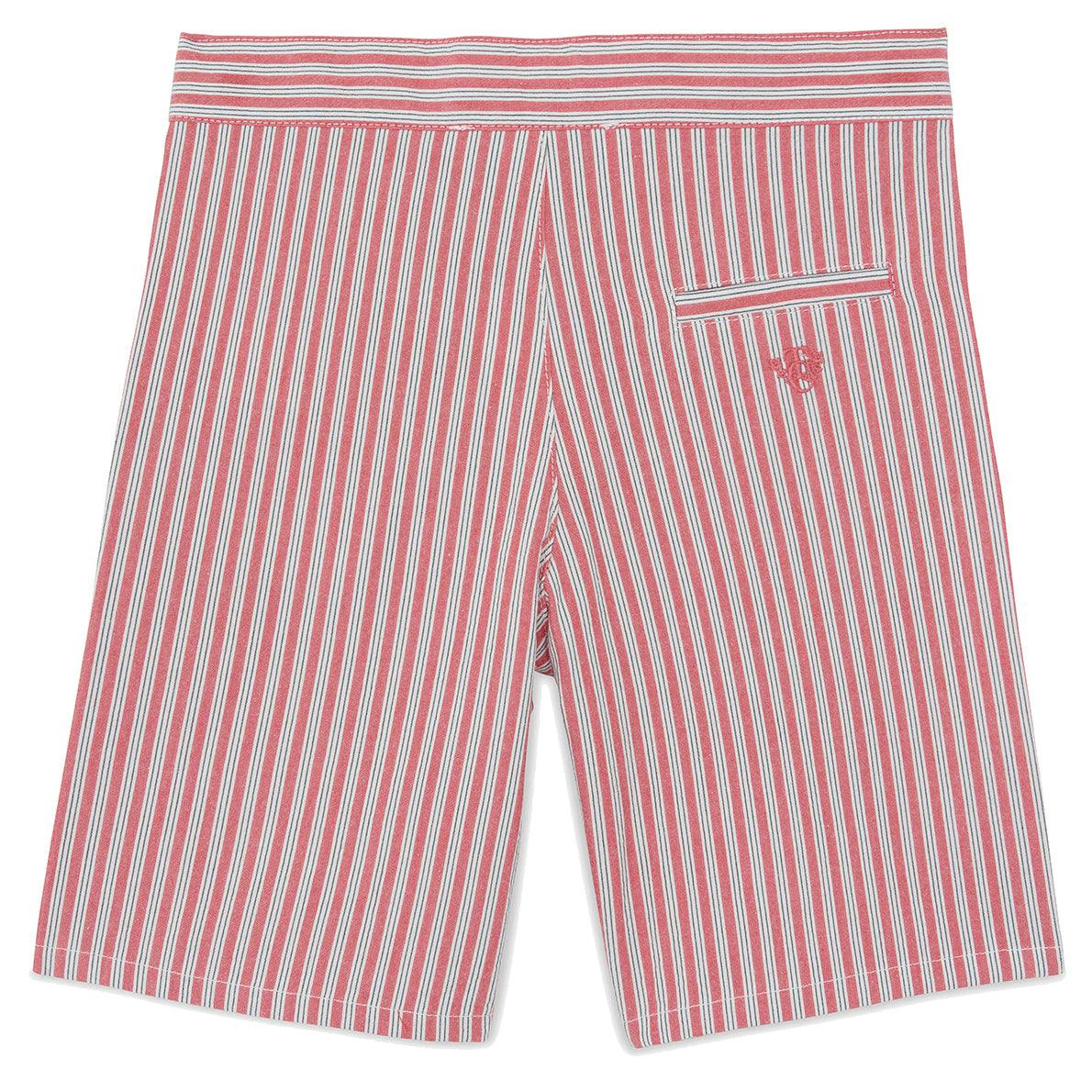 TARTINE ET CHOCOLAT Striped Cotton Shorts - Rouge