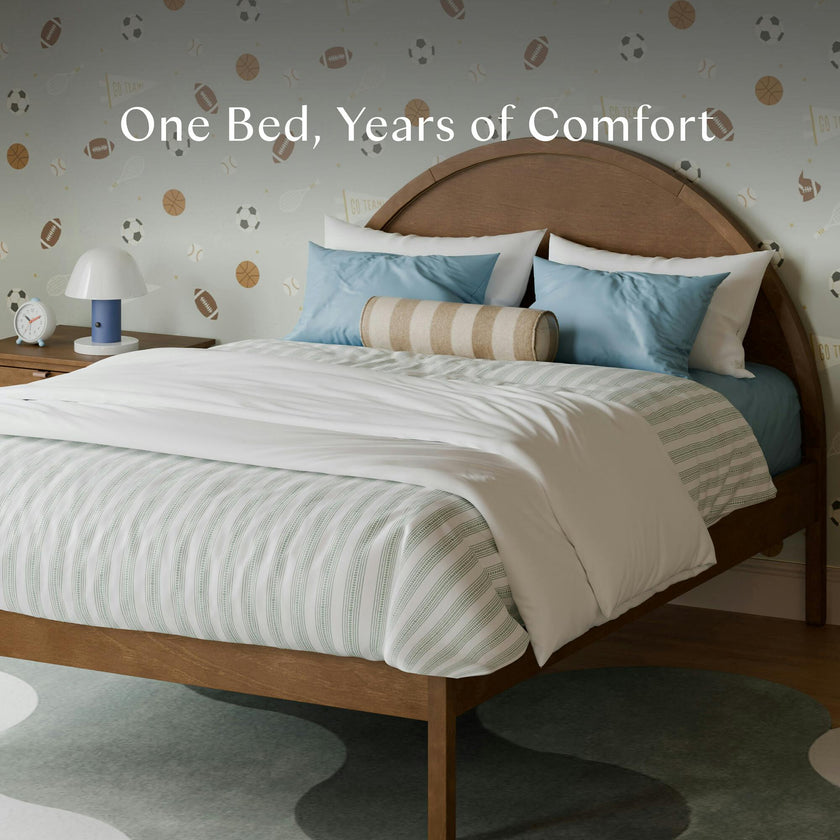 Bondi Full Bed in Natural Walnut