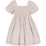 Organic Smocked Bell Sleeve Dress, Pink