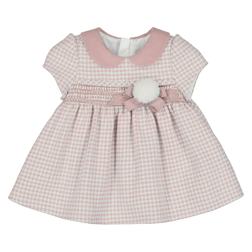Pink Peter Pan Collar Smocked Dress