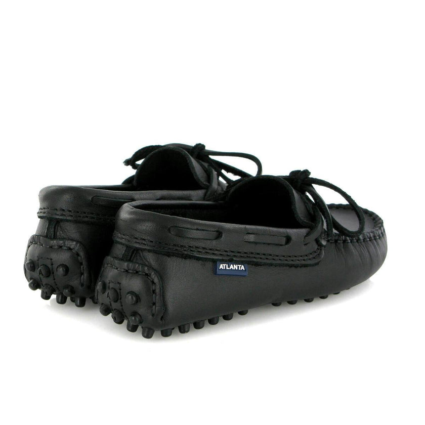 Smooth Leather Laces Drivers, Black