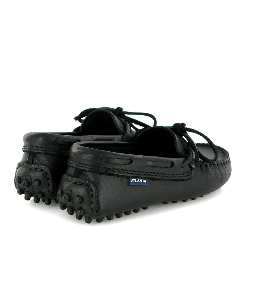 Smooth Leather Laces Drivers, Black