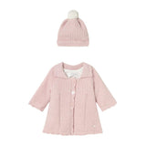 Newborn Girl Knit Coat with Hood