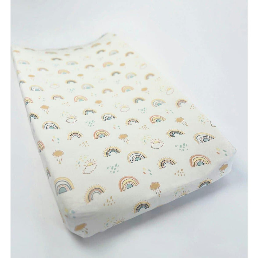 Rainbows Bamboo Changing Pad Cover