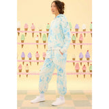 Kian Jogger Sweatpants in Blue Aquarelle Fleur
