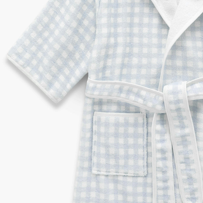 Picnic Gingham Bathrobe - Blue