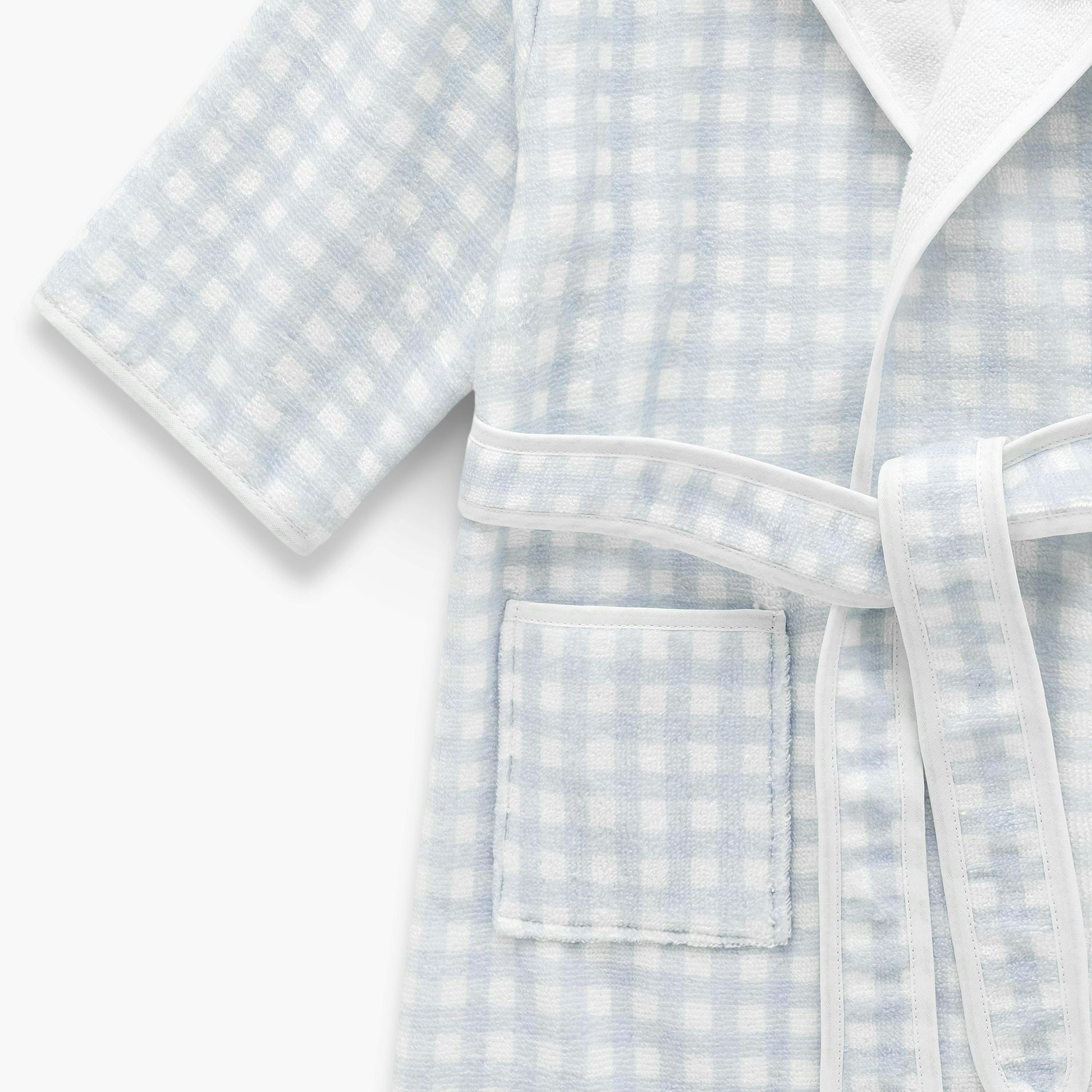 Picnic Gingham Bathrobe - Blue