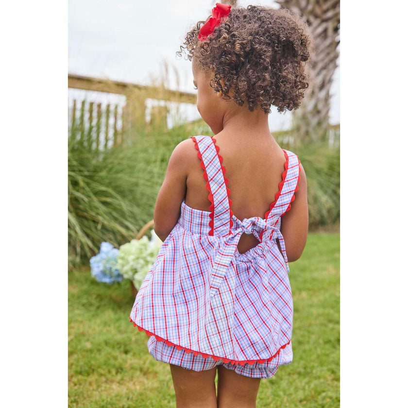 Evie Bloomer Set - Patriotic Plaid