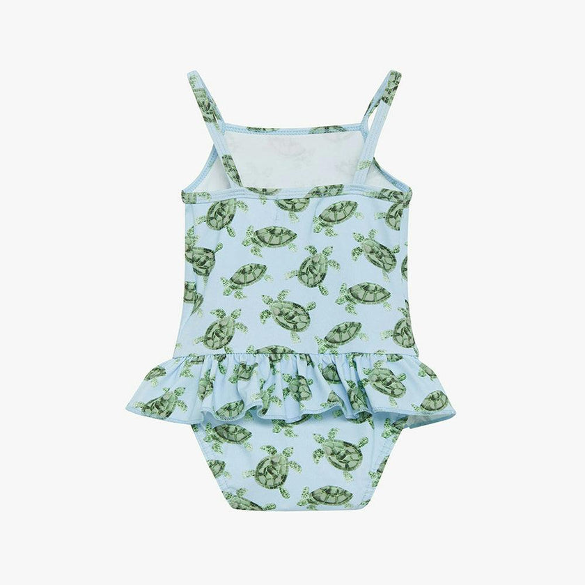 Baby Peplum Swimsuit in Turtle