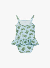 Baby Peplum Swimsuit in Turtle