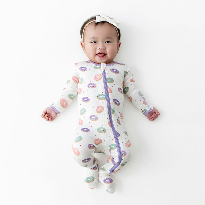 Donuts Zippered Footie