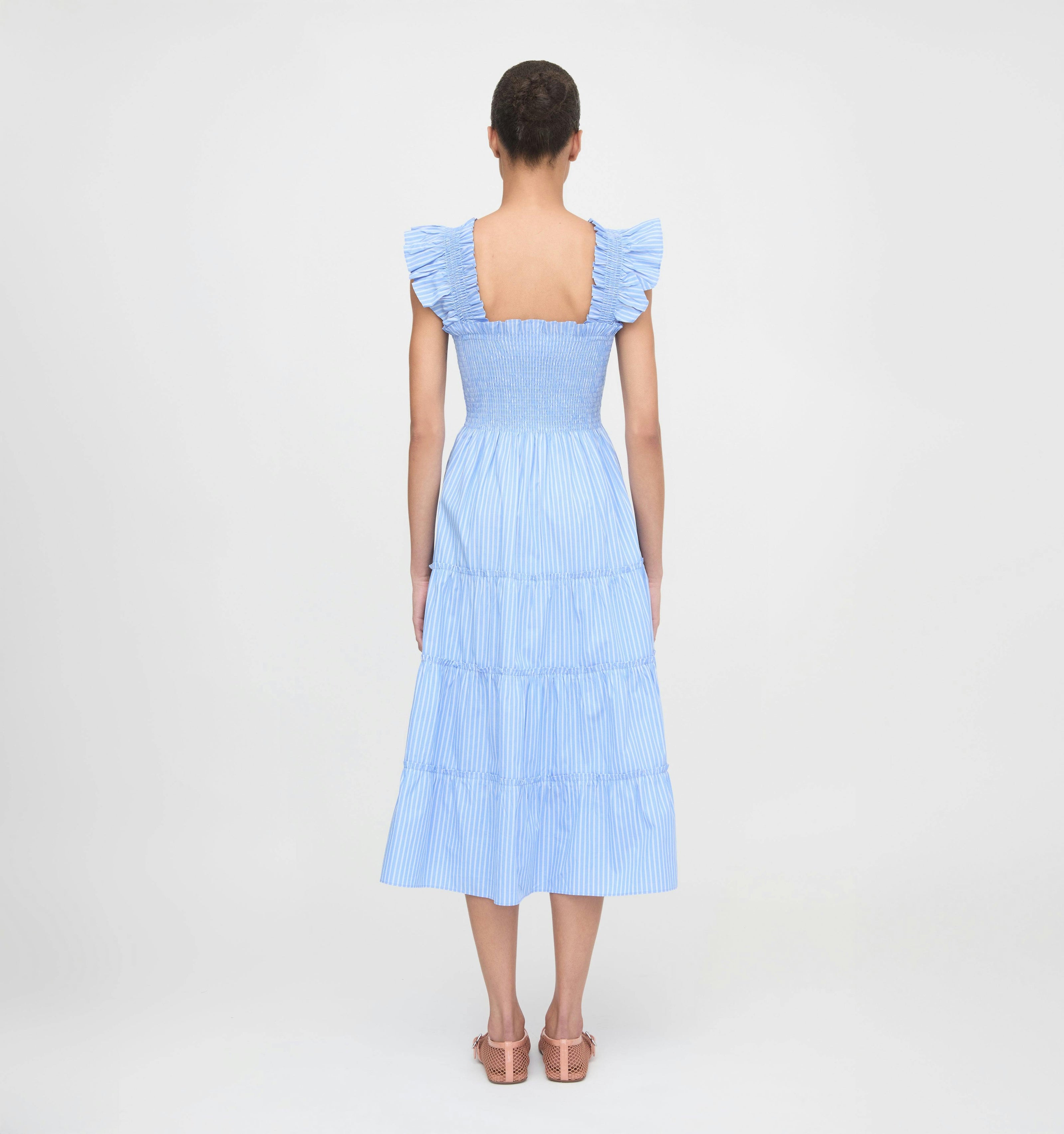 The Ellie Nap Dress - Blue Stripe