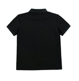 Black Polo Shirt with Grey Trim