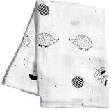 Hedgehogs and Mushrooms Bamboo Swaddle