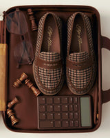 Paula Wool Plaid Chunky Sole Penny Loafers