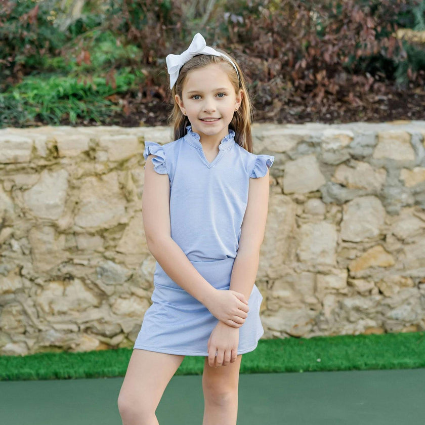 Margot Girls' Performance Skirt by LH Sport Blue Stripes