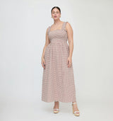 The Ashlyn Nap Dress - Cognac Gingham