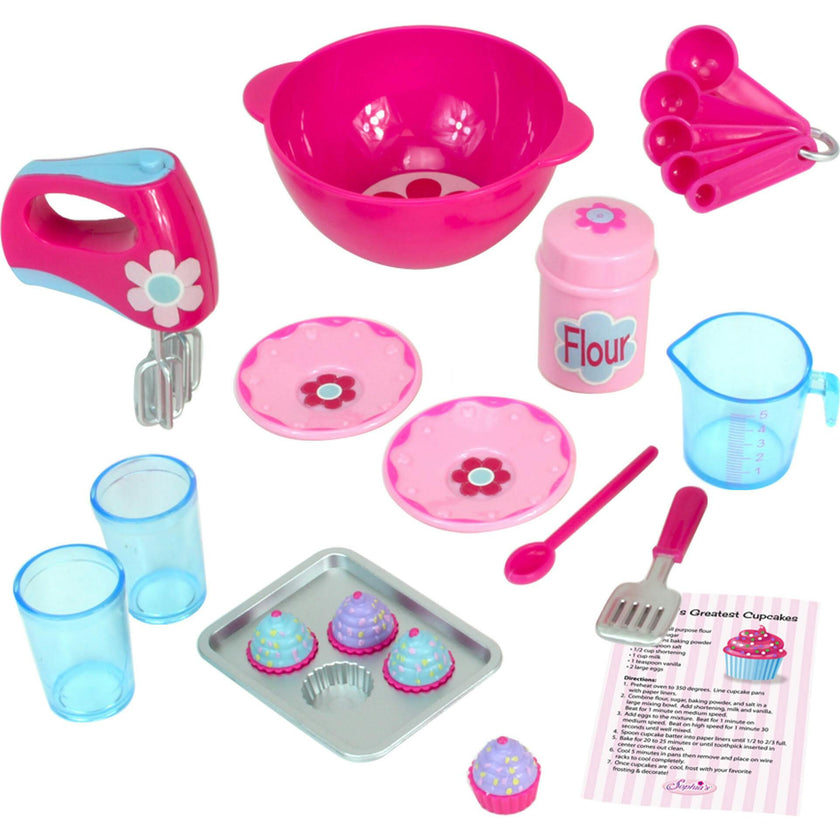 Sophia's Baking Apron and 27-Piece Accessories Set for 18" Dolls, Pink
