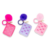 3D Bow Pom Pom Zip Wallet
