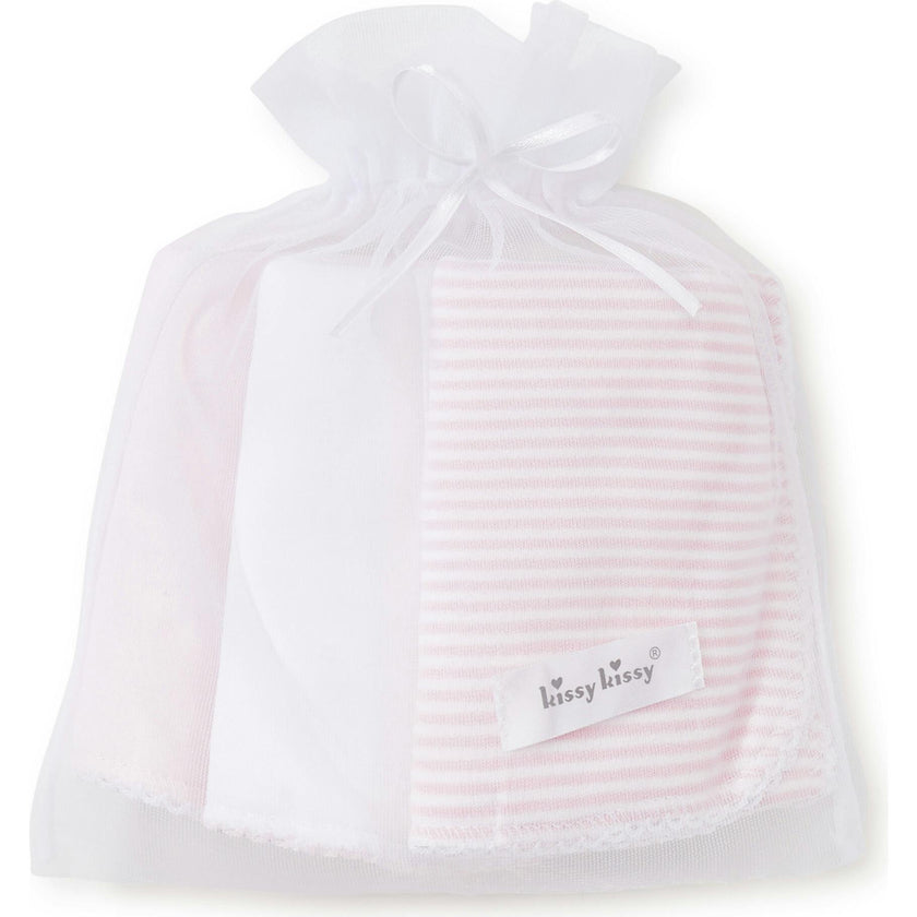 3pc Striped Burp Cloth Set
