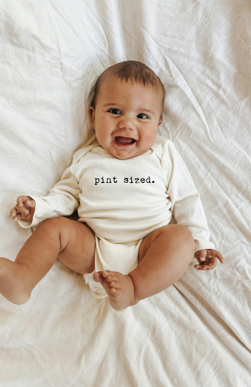 Pint Sized Organic Baby Bodysuit Long Sleeve