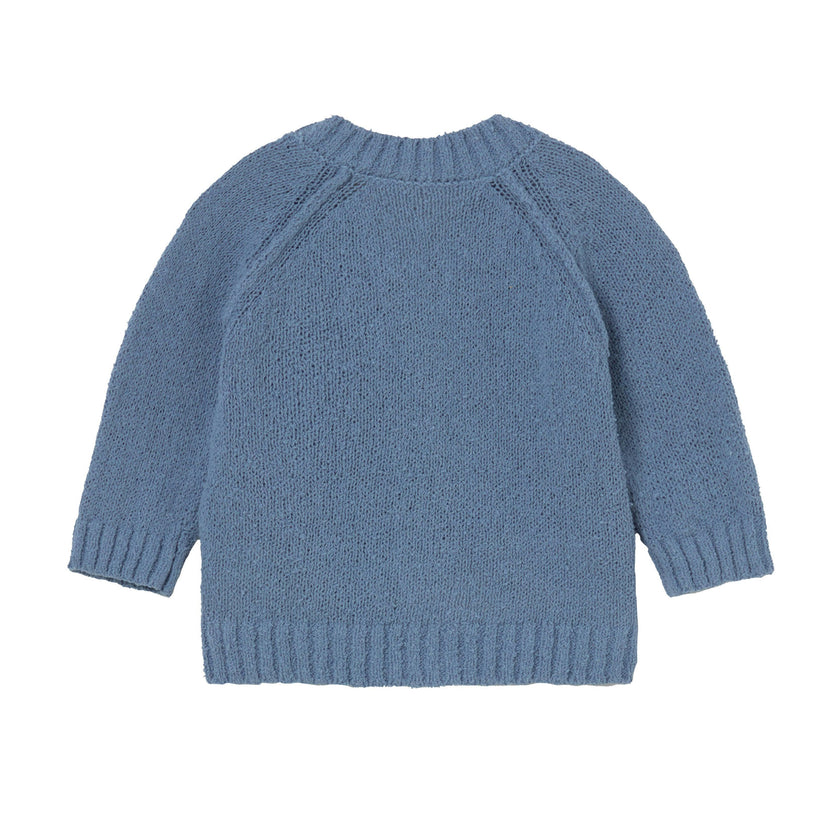 Blue Knitted Baby Cardigan